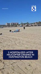 Cinco personas hospitalizadas tras estrellarse un helicóptero en Huntington Beach