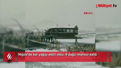 Kentte aniden bastıran tipi nedeniyle 4 dağcı yolunu kaybederek mahsur kaldı
