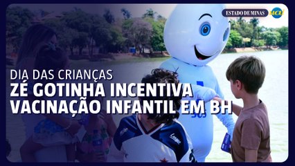 Dia das Crianças: Zé Gotinha participa de ação para incentivar vacinação infantil em BH