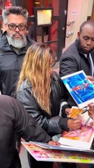Karol G takes photos with her fans in Paris