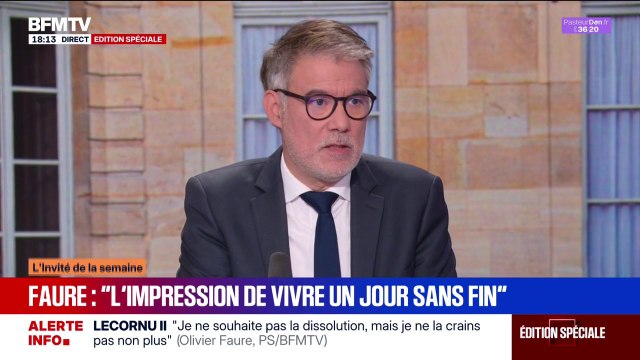 Reconduction de Sébastien Lecornu à Matignon: Olivier Faure (PS) indique qu'il y a une forme de folie politique chez Emmanuel Macron