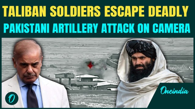 VIDEO: Taliban Fighters Narrowly Escape Death, Flee Explosions After Pakistan Artillery Strike