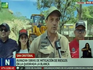 Táchira | Inspeccionan avances en obras de mitigación de riesgos en la Quebrada La Blanca