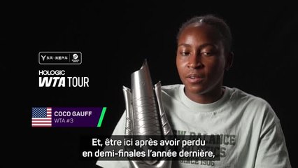 Wuhan - Gauff : "Ce trophée signifie beaucoup pour moi"