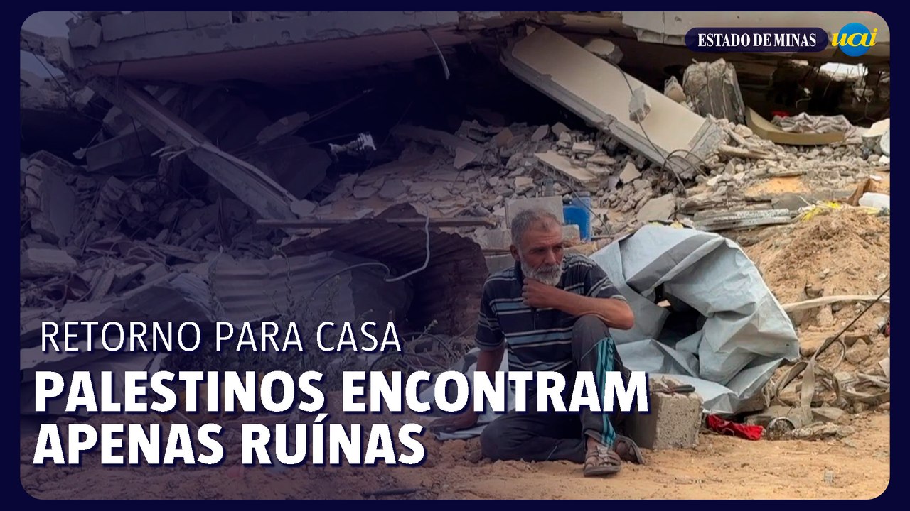 Ao retornar para casa, palestinos encontram apenas ruínas