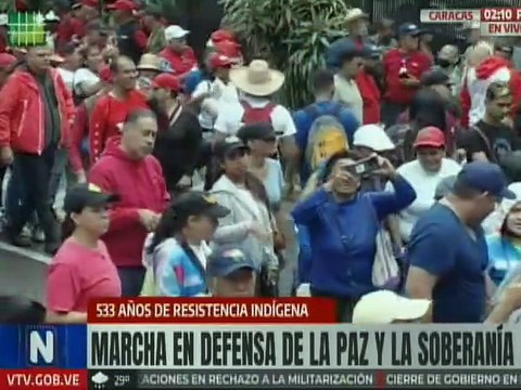 Pueblo venezolano marcha en defensa de la paz y la soberanía frente a las amenazas coloniales