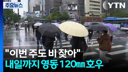 "이번 주도 비 잦아"...내일까지 영동 120㎜↑ 호우 / YTN