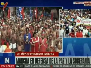 Juventud caraqueña desborda las calles en conmemoración a los 533 años de Resistencia Indígena