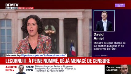 Nouveau gouvernement de Sébastien Lecornu: "Ils n'auront même pas le temps de déballer leurs cartons que la censure sera déjà tombée", déclare Manon Aubry, députée européenne (LFI)
