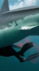 Shark attacks diver in shocking survival images #shark #greatwhiteshark #ocean