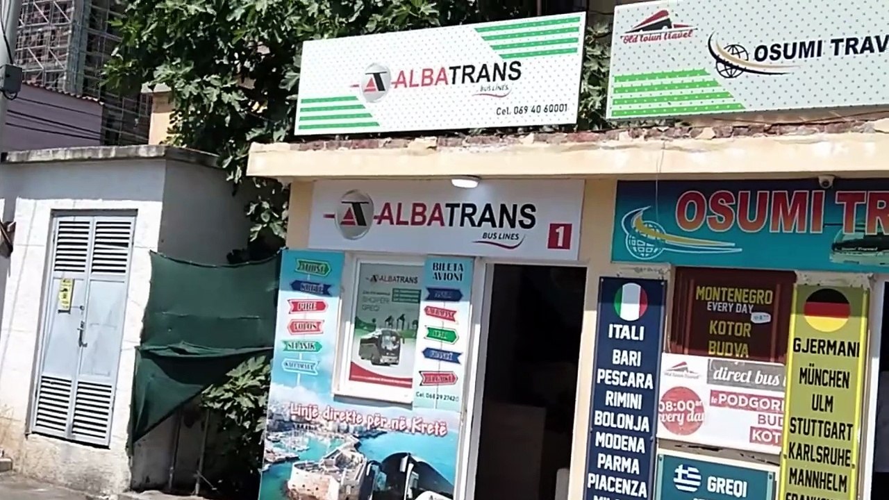 International Bus Station in Tirana, Albania, Tirana to Greece, Montenegro, Kosovo, North Macedonia
