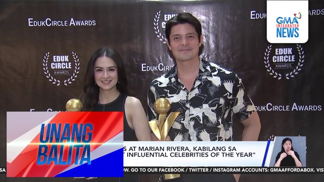 Dingdong Dantes at Marian Rivera, kabilang sa kinilalang Most Influential Celebrities of the Year ng EdukCircle | Unang Balita