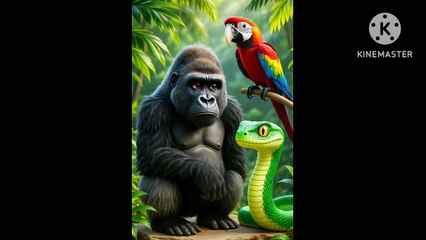 "Funny Story: Gorilla, Snake & Parrot Asking for Likes & Subscribes!"