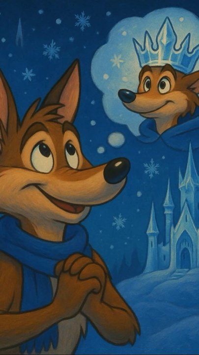 Le coyote rêve de devenir roi de la neige