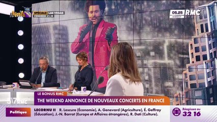 Le bonus RMC : The Weeknd annonce de nouveaux concerts en France - 13/10