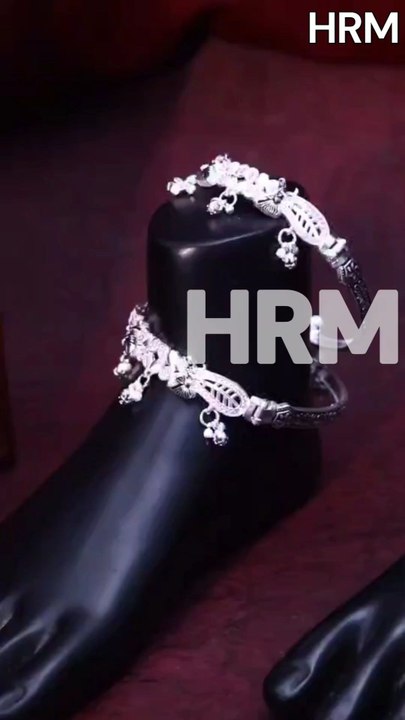 silver Kada payal Design 2025.#silver #Payal #design #stylish #antique #jewellery #diamond #indianjewellery