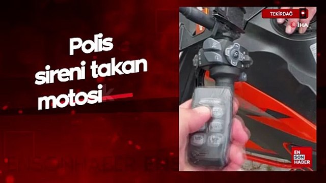 Tekirdağ'da polis sireni takan motosikletli yakalandı: 138 bin TL ceza