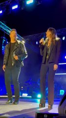 Ο Γιώργος Σαμπάνης με την Παυλίνα Βουλγαράκη