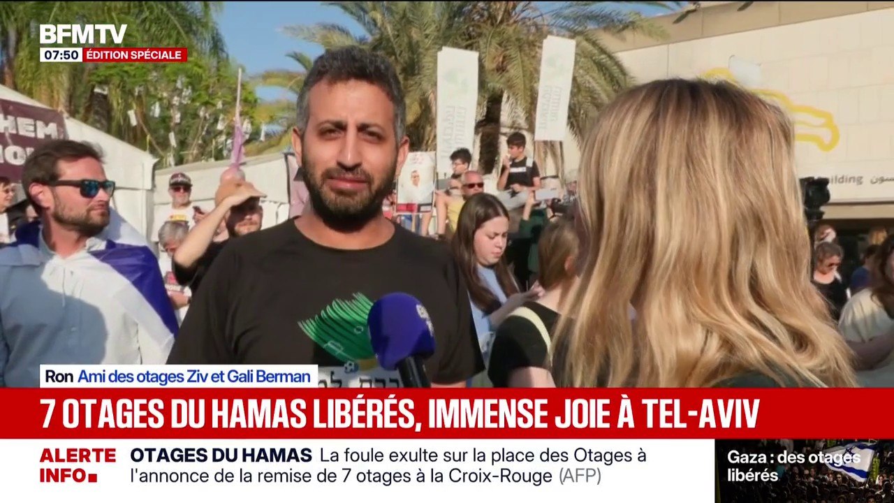 "C'est un instant qu'on attend depuis deux ans, enfin mes amis retournent à la maison": la joie de Ron, un ami des otages Ziv et Gali Berman