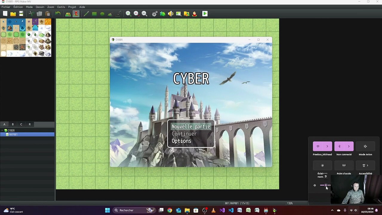 JEUX SERIEUX - RPG MAKER MV - PARTIE  1    -  AMBIANCE DEMARRAGE