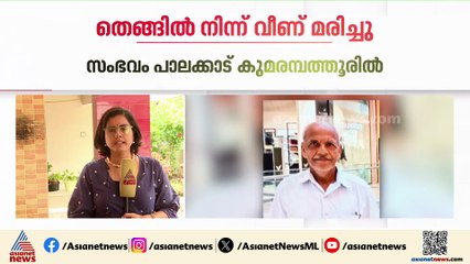 പാലക്കാട് റിട്ട. അധ്യാപകൻ തെങ്ങിൽ നിന്ന് വീണ് മരിച്ചു