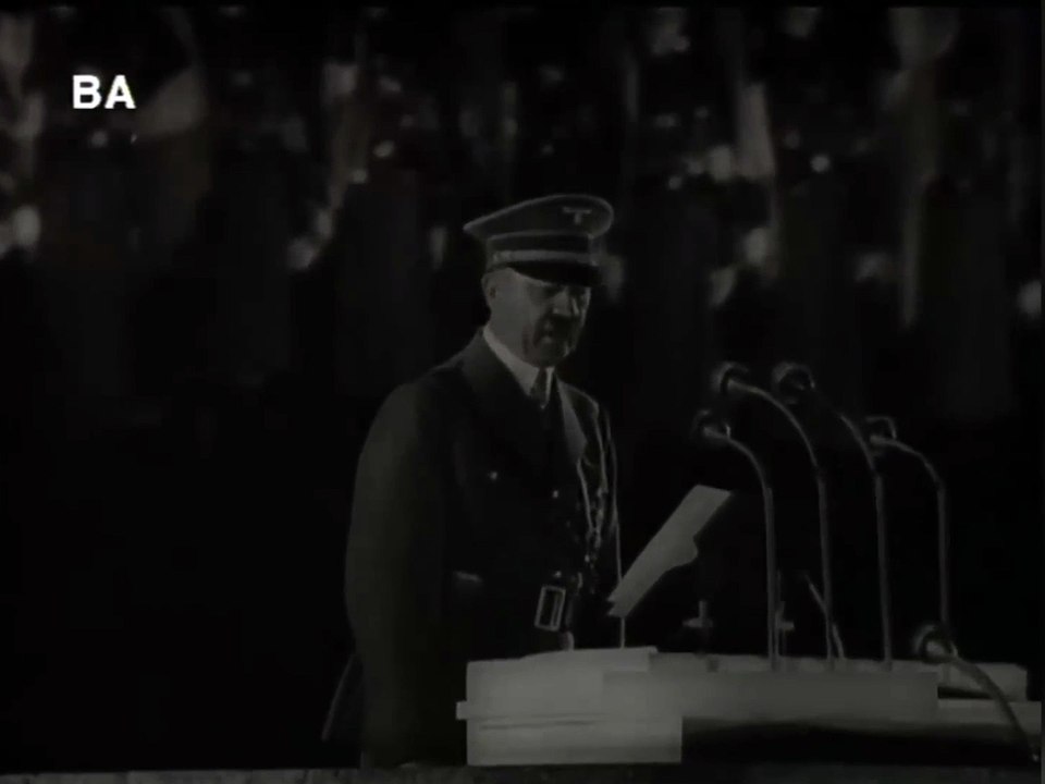 Rede Adolf Hitlers und Benito Mussolinis auf dem Maifeld zu Berlin am 28. September 1937 (BA/Bundesarchiv)