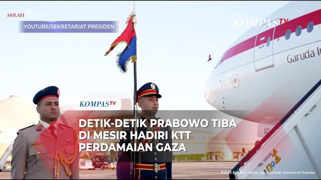 Detik-Detik Prabowo Tiba di Mesir, Hadiri KTT Perdamaian Gaza