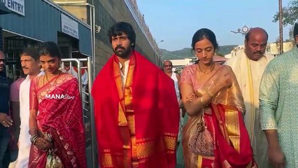Jr NTR Wife Lakshmi Pranathi & Narne Nithiin With His Wife Visits Tirumala