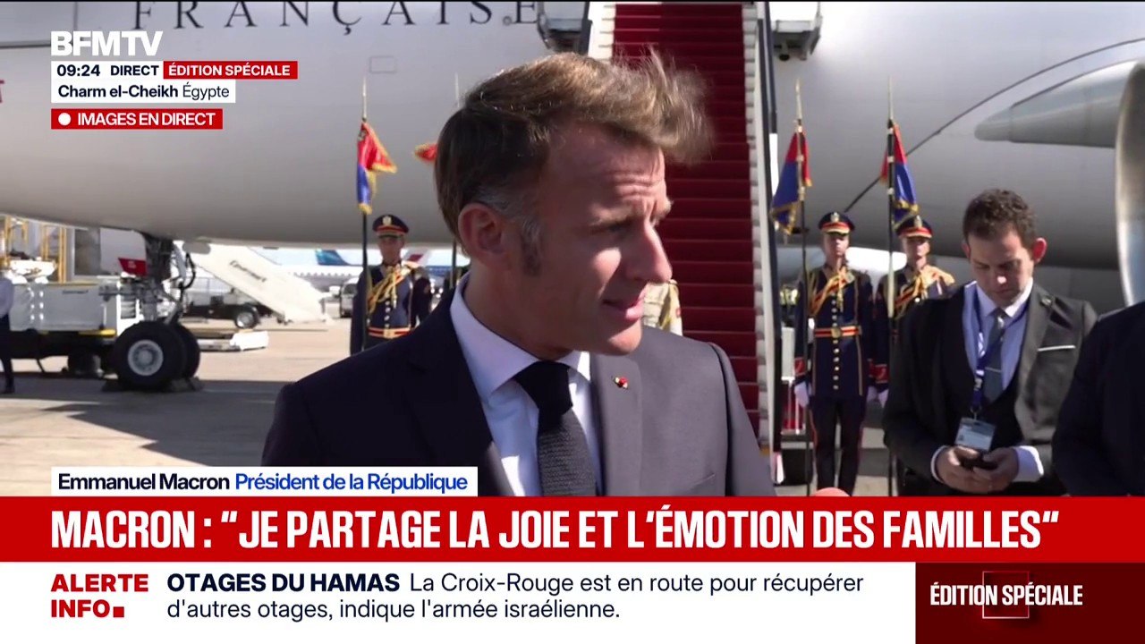 Sommet de la paix en Égypte: "La priorité, c'est évidemment la reprise des opérations humanitaires à Gaza", explique Emmanuel Macron
