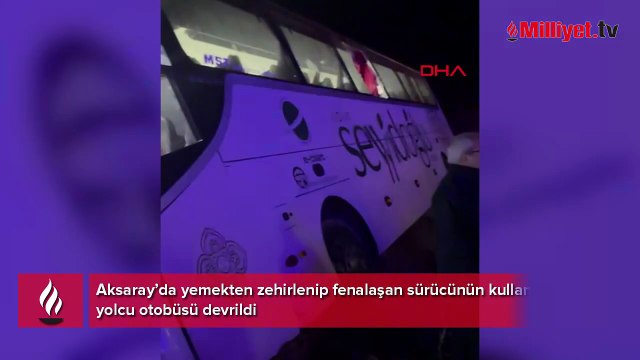 Aksaray’da feci kaza! Yemekten zehirlenen otobüs şoförü direksiyon başında bayıldı: 6 yaralı