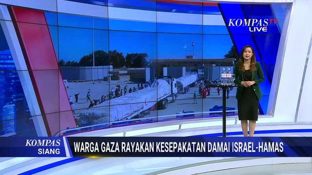 Takbir Bergema! Suka Cita Warga Gaza Rayakan Kesepakatan Damai Israel-Hamas | KOMPAS SIANG