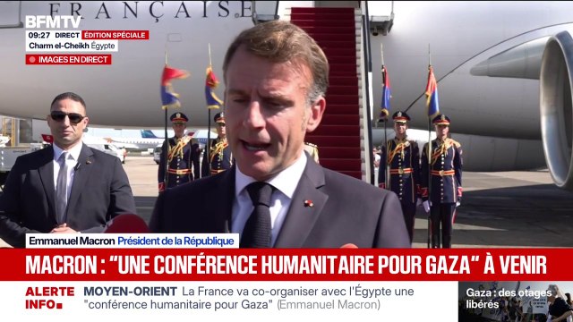 Sommet pour la paix à Gaza: Emmanuel Macron assure que “la paix durable n’est possible que si on donne aux Palestiniennes et aux Palestiniens leur place”