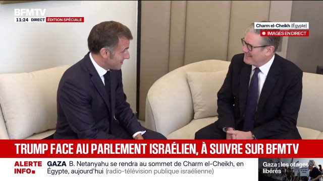 Sommet pour la paix: Emmanuel Macron s'entretient avec Keir Starmer, Premier ministre du Royaume-Uni