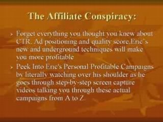 The Affiliate Conspiracy By Eric Rockefeller