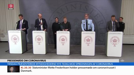 PRESSEMØDE - Statsminister Mette Frederiksen lukker Danmark ned og svare på spørgsmål om Danmark lukker ned | SÆRUDSENDELSE - TV AVISEN - 11 Marts 2020 | DRTV