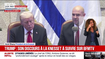 "Vous êtes le président de la paix", dit le président de la Knesset à Donald Trump