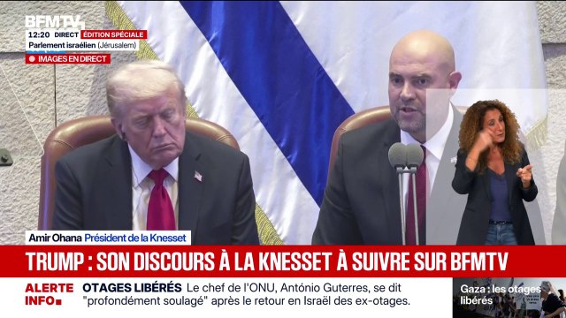 Vous êtes le président de la paix , dit le président de la Knesset à Donald Trump
