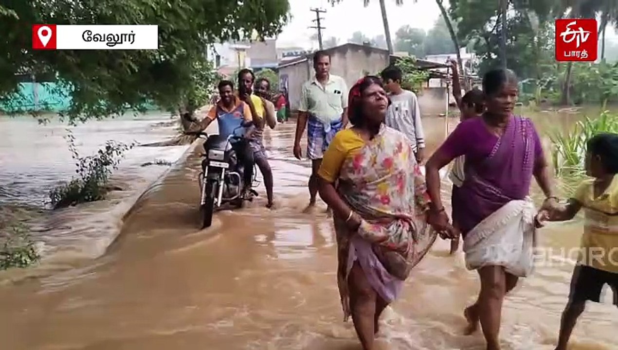 வேலூர் கனமழை எதிரொலி... கரை உடைந்து ஊருக்குள் புகுந்த தண்ணீர்!
