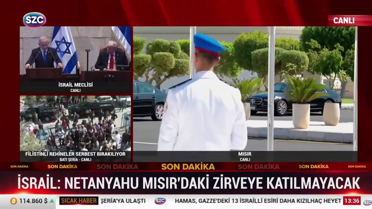 ABD Başkanı Trump İsrail Meclisi'nde! Mısır'da toplantı başlamak üzere