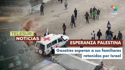 Gazatíes se reunen para recibir a sus familiares liberados por Israel