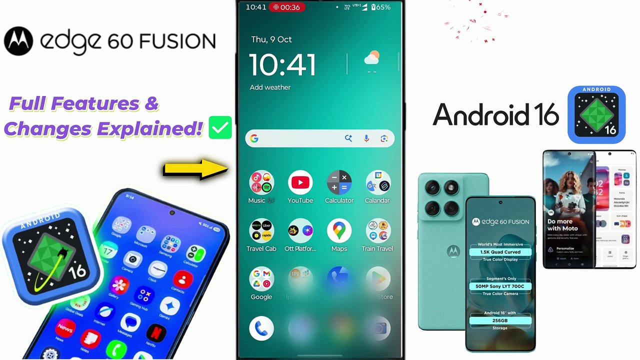 Android 16 Update 🔥 in Motorola Edge 60 Fusion | Full Features & Changes Explained! ✅