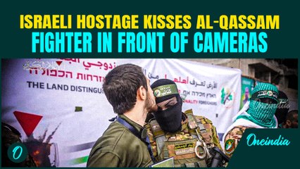 Israeli Hostage KISSES Al-Qassam Fighter On Stage; Hostage Release Video That SHOCKED Israel |Watch
