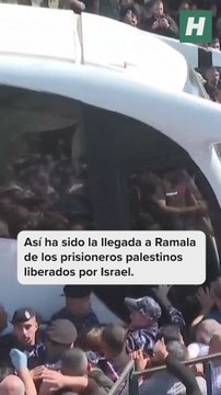 Así ha sido la llegada a Ramala de los prisioneros palestinos liberados por Israel.