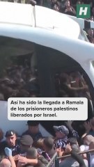 Así ha sido la llegada a Ramala de los prisioneros palestinos liberados por Israel.