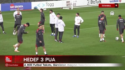 A Milli Futbol Takımı, Gürcistan maçının hazırlıklarını tamamladı