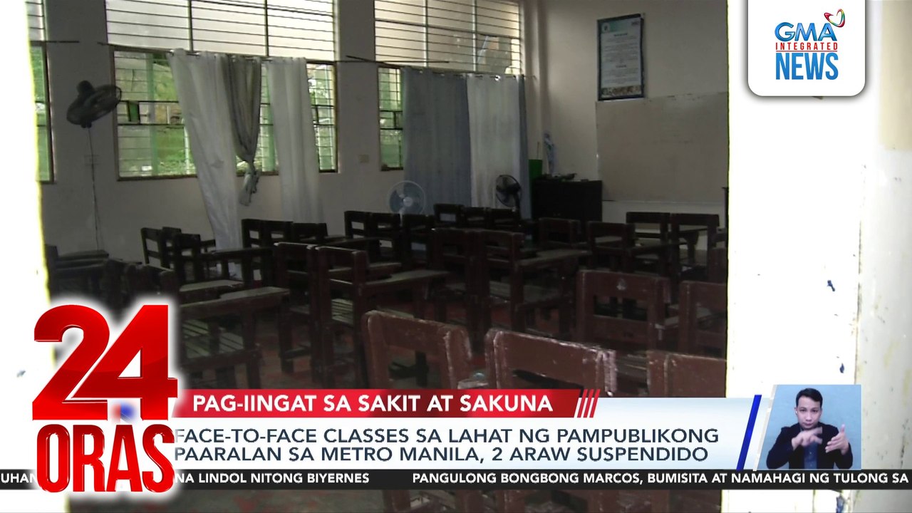 Face-to-face classes sa lahat ng pampublikong paaralan sa Metro Manila, 2 araw suspendidom | 24 Oras