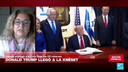 Susana Mangana: "Trump está hoy en Israel para sacarse una foto con la familia de los rehenes"
