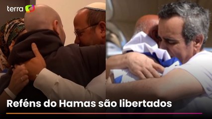 Israel divulga imagens de reencontro entre reféns e familiares