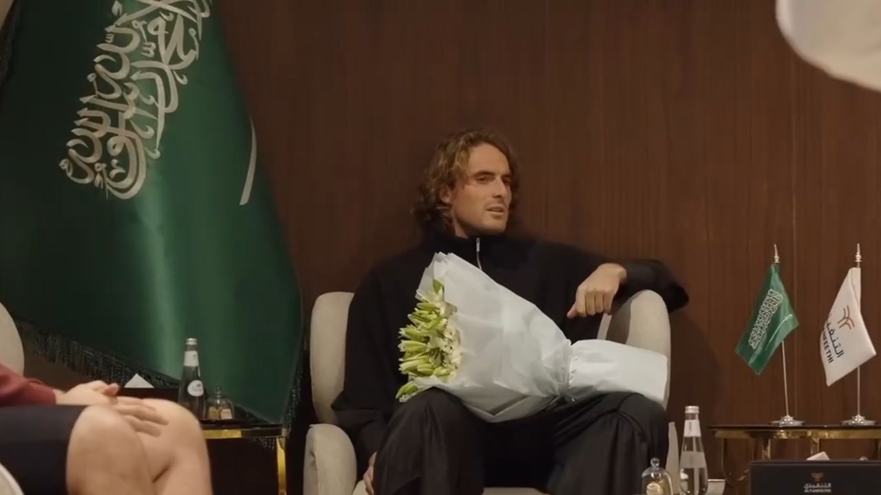 Tennis - Six Kings Slam 2025 - Stefanos Tsitsipas est arrivé en Arabie Saudite pour le Six Kings Slam