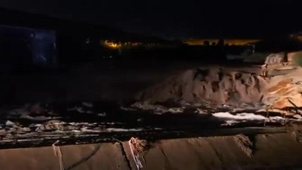 Las ramblas de Los Alcázares y San Javier iban sobrepasadas por la dana 'Alice'.
